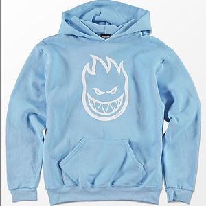 Zumiez spitfire hoodie baby blue oversized